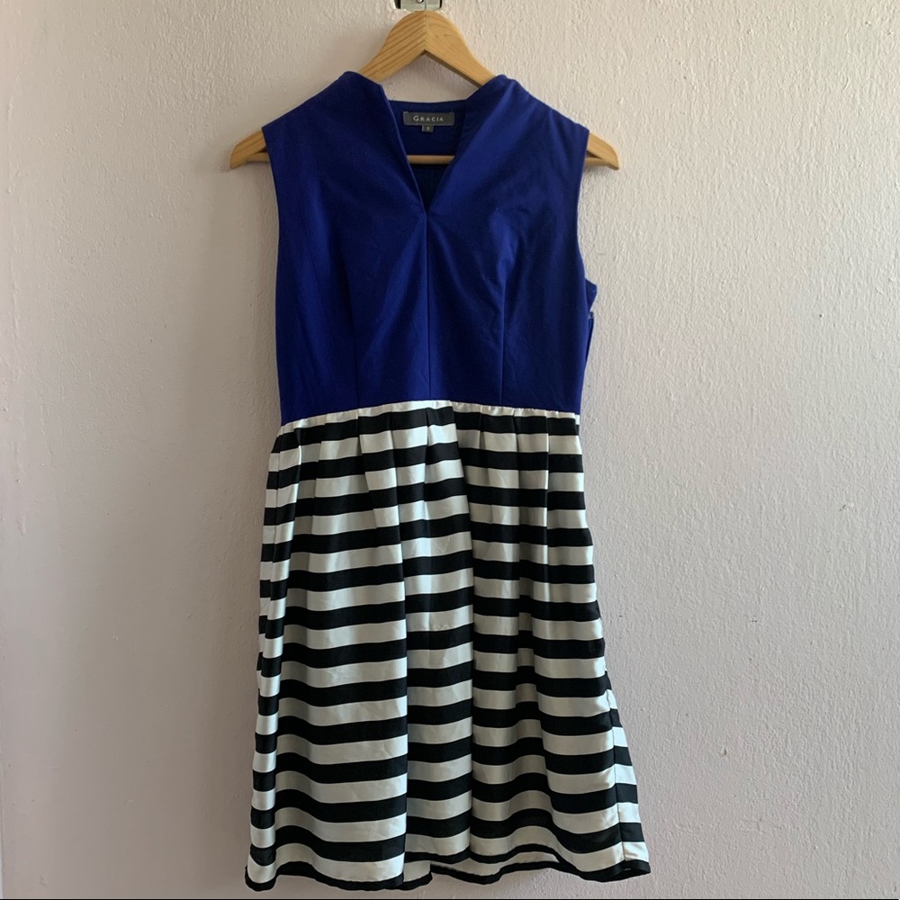 Gracia Blue Shirt Dress